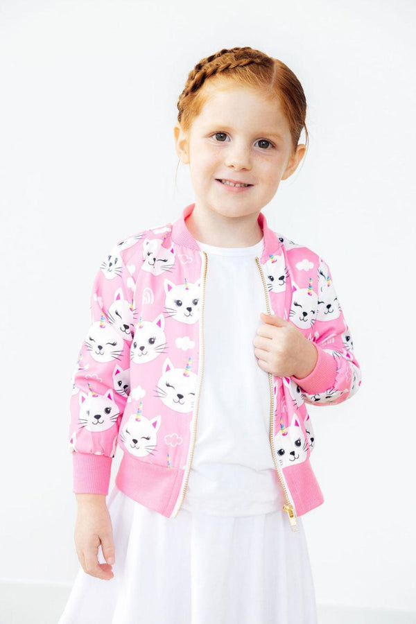 unicorn-kitties-satin-jacket Mila & Rose - Sophia's StyleSatin Jacket-1